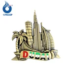 Home Kitchen Decorative Travel Holiday Souvenir Gift Dubai Metal Fridge Magnet