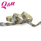 Factory wholesale cheap crystal mesh fabric rhinestone banding rhinestone mesh sheet trimming