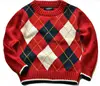 2017 2018 pure pima cotton unisex kids intarsia argyle sweater toddler baby pullover