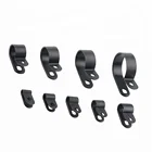 1000pcs Black Nylon Plastic R-type Cable Clamp Clips Fasteners Assortment for Cable holding clips