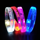 Compatible Price Party Events Gifts LED Flashing Wristband LED Bracelet with LOGO Customized