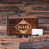 Rustic Torched Wood Creative Personalized Gentleman's Gift Wooden Cufflink Presentation Box For Money Clip Tie Clip