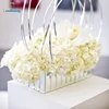 Vertical glass mirror vase wedding mirrored vase with artificial flowers