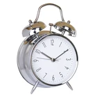 Classic Metal Table Twin Bell Alarm Clock Battery Operated