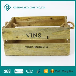 hot sale customized gift vintage storage wooden crate box for