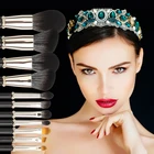 Custom your own brand brush 12 pcs goat hair makeup brushes luxury makeup brush set