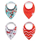 Custom Cute Design Organic Cotton Baby Bibs Bandana