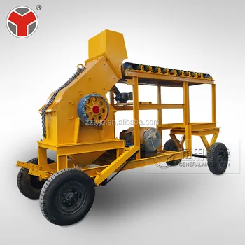 China cheap price Diesel Engine mobile jaw crusher mini used small rock crusher for sale