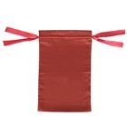 Custom logo small drawstring satin jewelry gift pouch