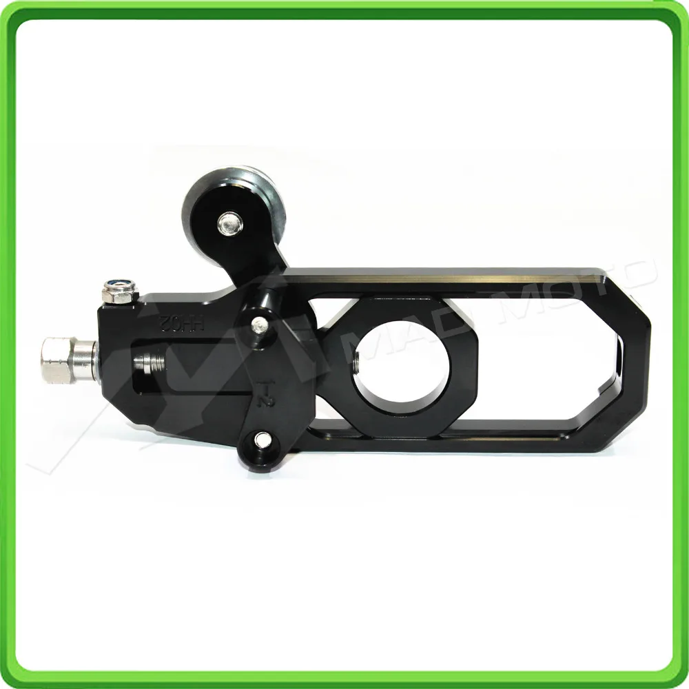 Motorcycle Chain Tensioner Adjuster with paddock bobbins kit for Yamaha R1 YZF-R1 2007 2008 2009 2010 2011 2012 2013 2014 Black (11)