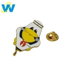 Custom gold color stamp metal pin, hard enamel pin custom gold