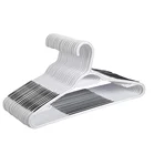30 Pack Plastic Hangers, Durable Clothes Hangers with Non-Slip Pads, Space Saving Easy Slide Organizer for Bedroom,