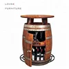 Wooden bar table wine storage barrel cabinet