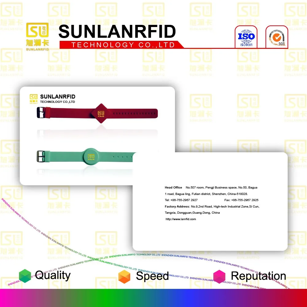 La société de Sunlan RFID fournissent fièrement le gousset de clé de bracelet