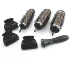 Thermal Ceramic Round ionic Hair Curling brush with Removable Handle