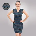New design anti-wrinkle easy care sleeveless ladies summer dress