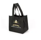 Eco black and yellow non woven shopping bags christmas gift tote bag