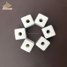 White Plastic Bead Is Square Shape And Small Hole Use For Clothing