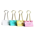 Professional manufacturer factory metal binder clip custom logo printing colored bulldog skeleton binder clip
