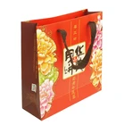 Customized Printed Logo Paper Packing bag with Woven Cotton Handle