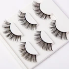 10 Pairs Natural Long False Eyelashes with Lash Gule Makeup Set Handmade Lashes Extensions Cross Soft Winged Cilios