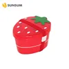 High quality strawberry shape custom food packaging leakproof lunch box