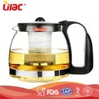 Wholesale custom high quality Handmade Heat Resistant 700ml 1.25L 1.5L glass teapot