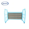 Hand steel nestable trolley for warehouse a frame cage with wheel
