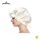 100% Silk Hair Bonnet With Sexy Lace Customized Color