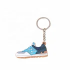 custom shoes shape 3d pvc rubber mini sneaker shoe keychain