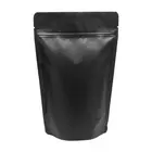 Logo Customization Black Pouch Stock 100g Ziplock Black Kraft Paper Stand Up Pouch With No Valve