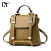 China Wholesaler Hot Selling Fashion Cheap Bag Modern Mini Women Army Green PU Backpack