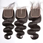 Wholesale Top Quality Closure Virgin Brazilian Human Hair Lace Closure Water Straight Body Wave