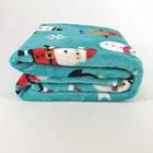 super soft snowman printed Baby blankets for christmas gift sets