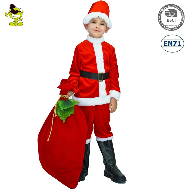 Новый Модный зимний детский костюм Санта-Клауса на Рождество