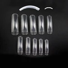 TSZS professional ABS factory wholesale white transparent active half cover acrylic nail tips nails salon