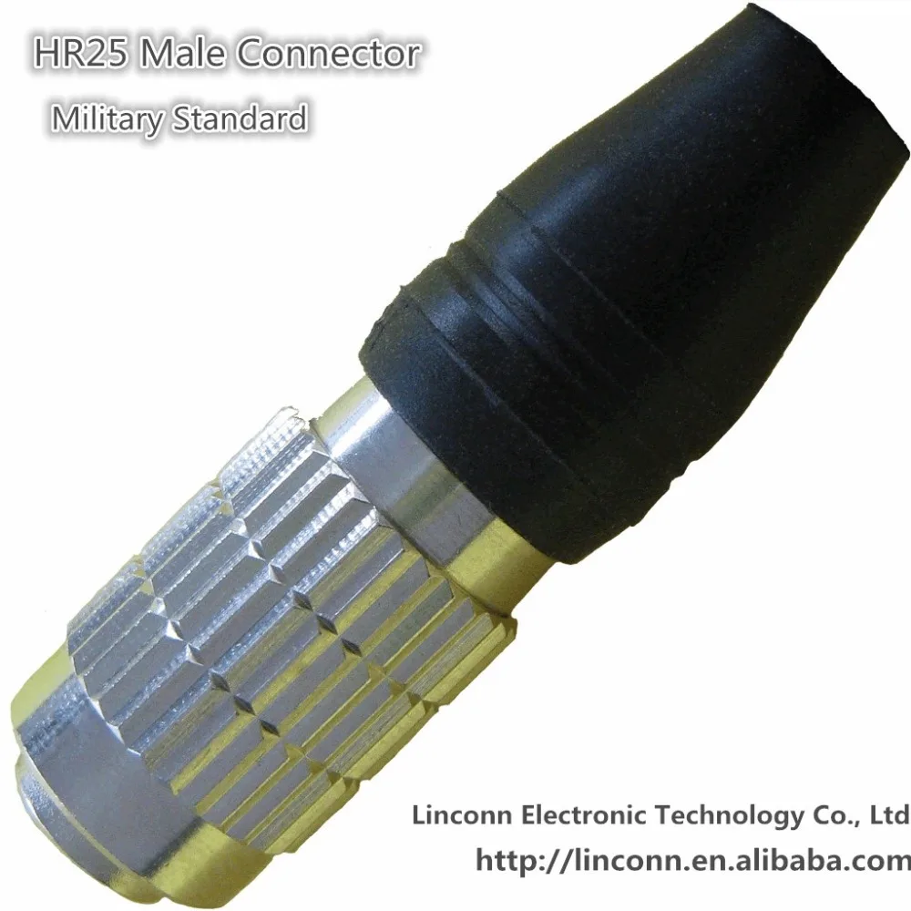 Military Communication Hirose Waterproof Male Plug Connector 8pin Hr25