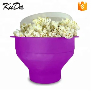 kuda 2018 new microwave popcorn popper, bpa free silicone