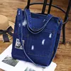 2019 latest hot sell Women girl new style jeans shoulder bag handbag retro denim tote bags