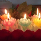 Multi-Colored Handmade Lotus Gift Candle For Home Decoration