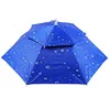 Wholesale outdoor foldable fishing hat umbrella double layer head umbrella cap umbrella custom logo