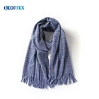 Winter small plaid women man scarf cashmere shawl