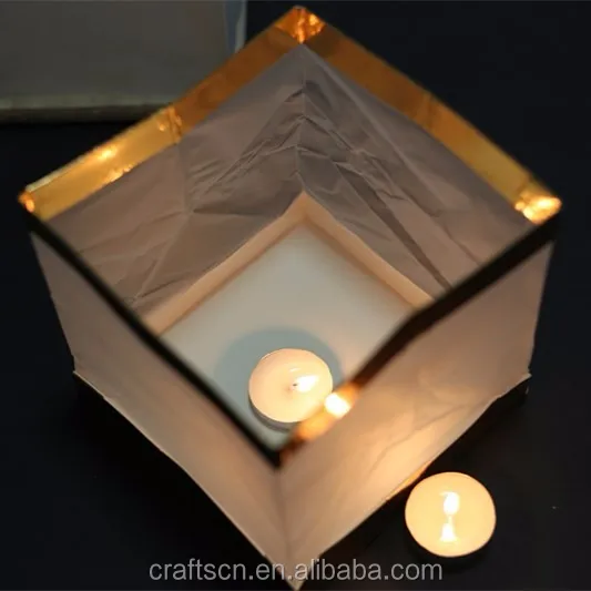 lotus water lantern made of flame retardant paper