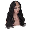 Stock price peruvian human hair 130% density u part wig swiss lace fabric for black woman