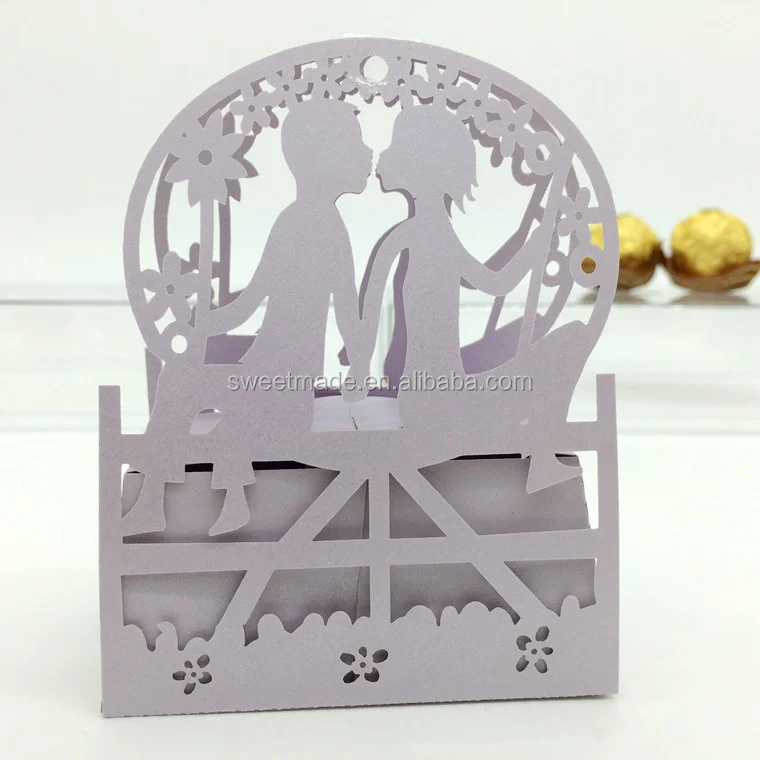 oem designed bride and groom wedding sweet box paper packaging