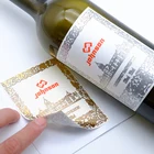 Custom Waterproof Vinyl Offset Printed Roll Peel Off Sticker Wine Bottle Label Size