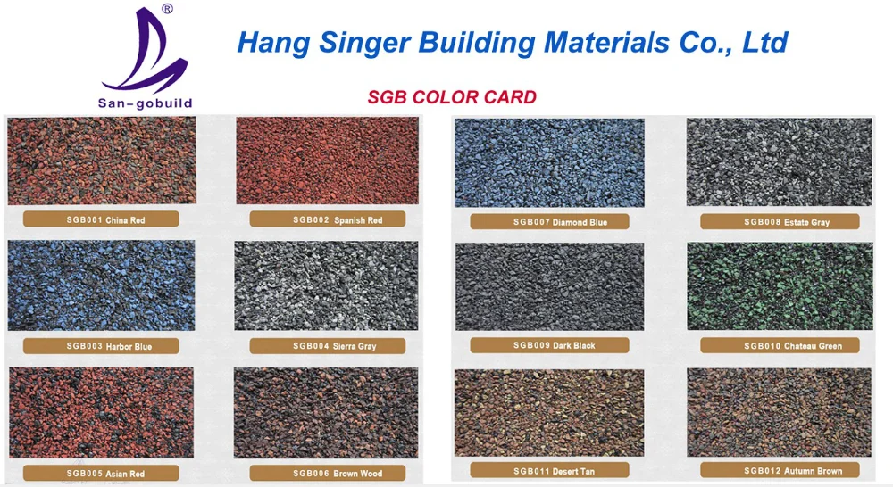 Thailand Projects Professional Roofing Materials Fiberglass Laminated 3 TAB roofing shingles tiles China