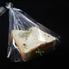 Transparent cellophane opp toast bread plastic poly bag with self adhesive tape