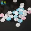 faceted crystal half round shape glass cat eye beads
