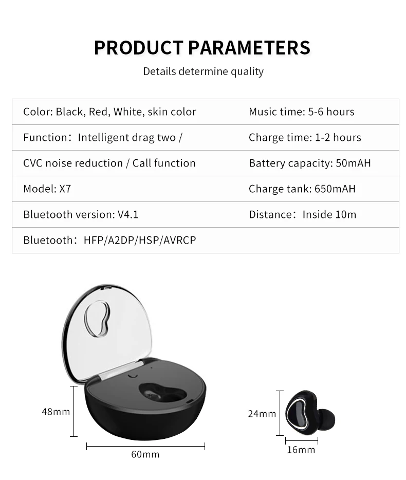 TWS Minimalist In-Ear Hidden Ear Pods - ANKUX.COM